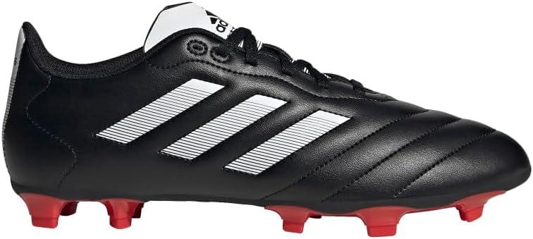imageadidas Unisex Goletto Firm Ground Soccer ShoesCore BlackWhiteRed