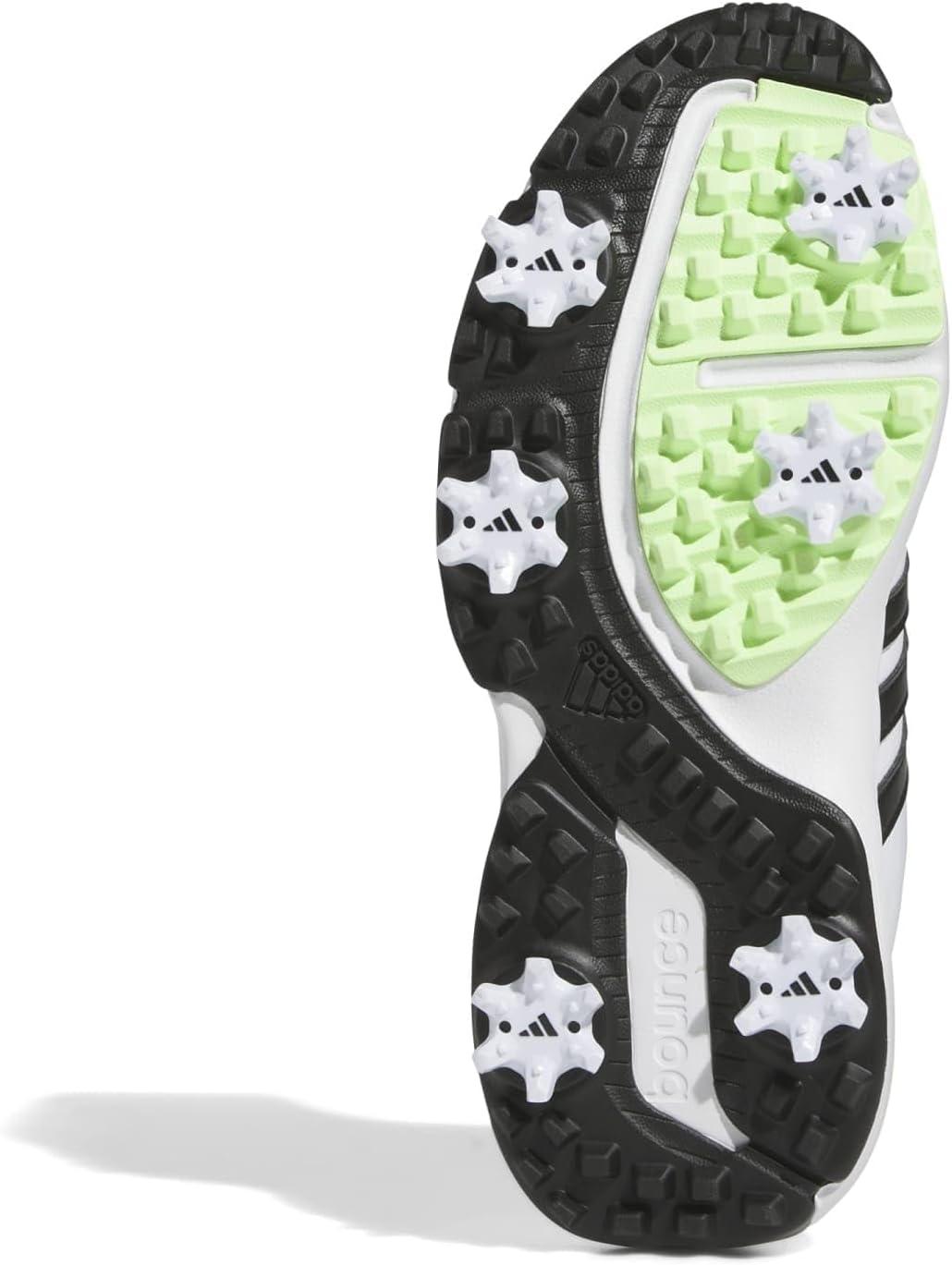 imageadidas UnisexChild Tour360 24 Boa Golf ShoesFootwear WhiteCore BlackGreen Spark