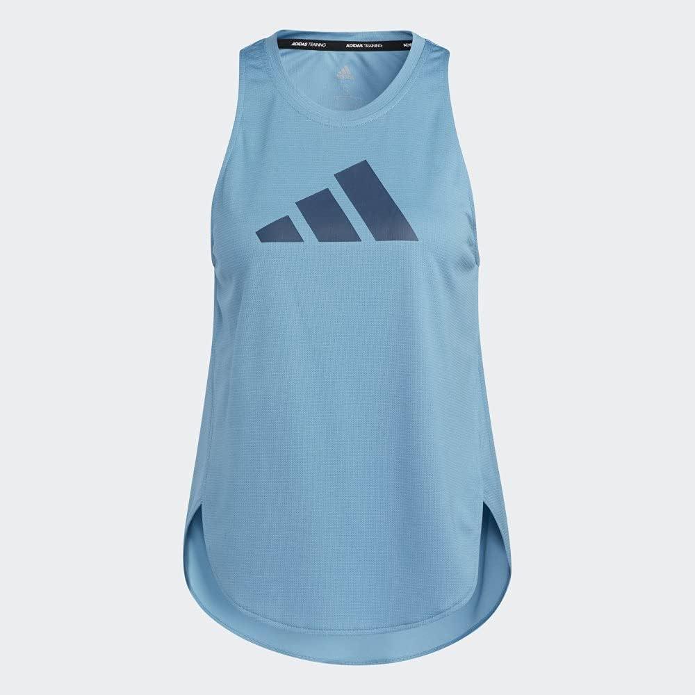 imageadidas Womens Badge of Sport Logo TankHazy BlueCrew NavyCrew Navy