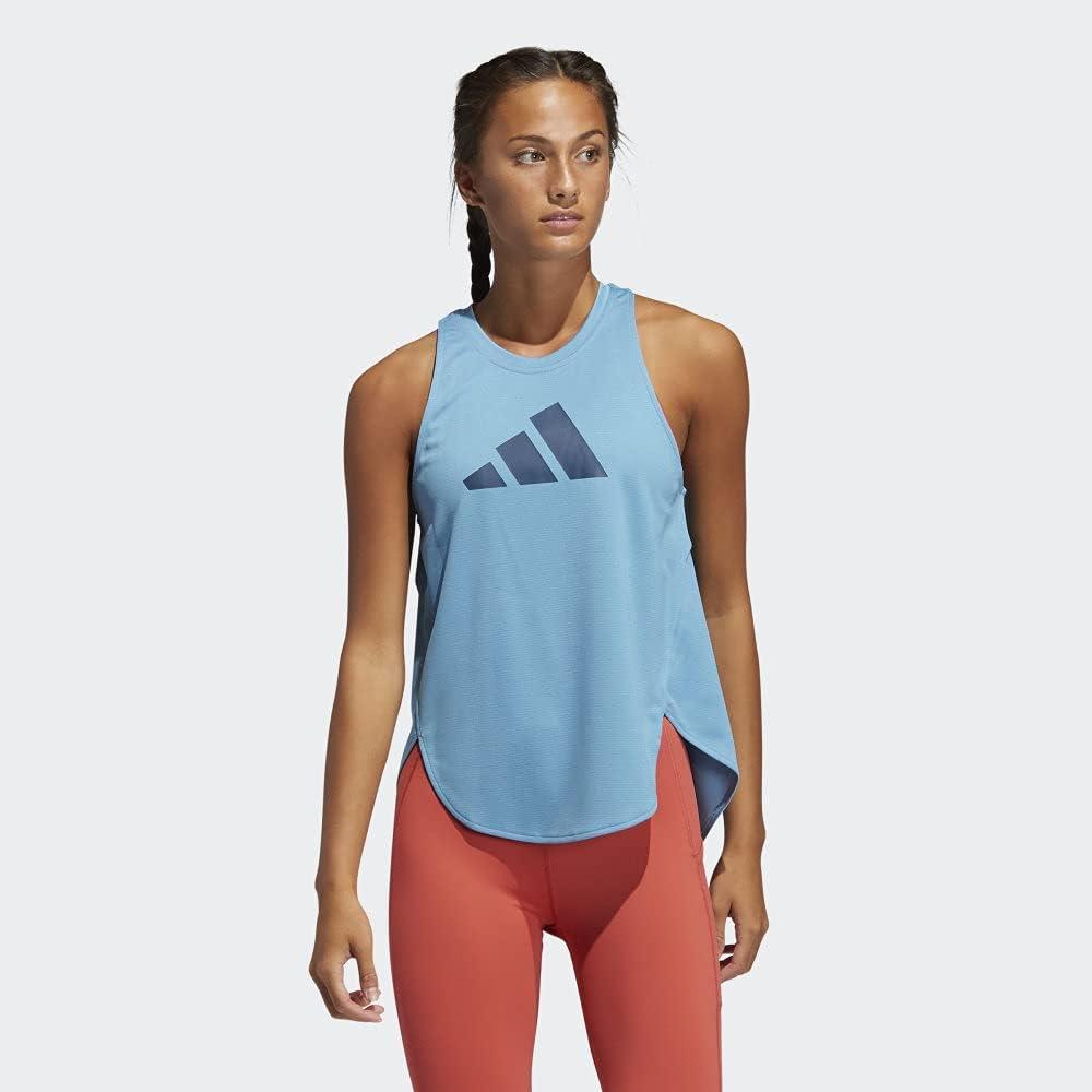 imageadidas Womens Badge of Sport Logo TankHazy BlueCrew NavyCrew Navy