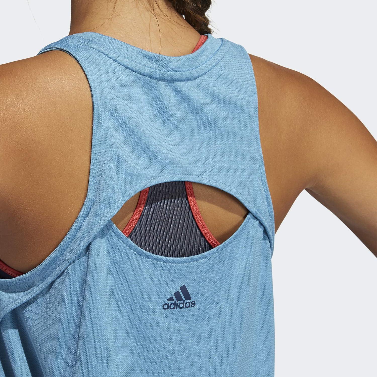 imageadidas Womens Badge of Sport Logo TankHazy BlueCrew NavyCrew Navy