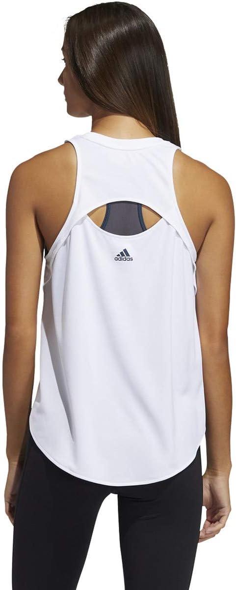 imageadidas Womens Badge of Sport Logo TankWhiteCrew RedCrew Navy
