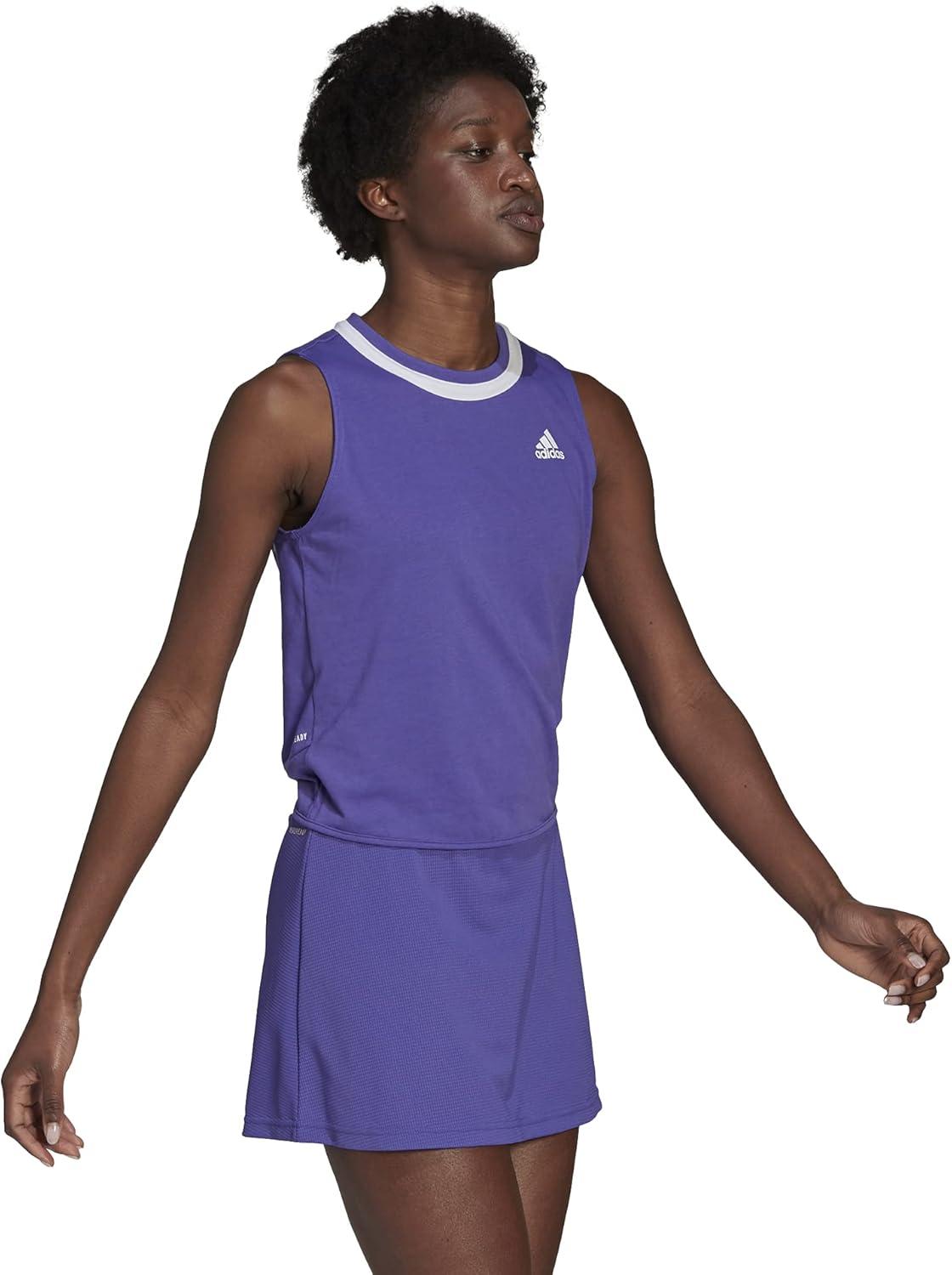imageadidas Womens Club Knotted Tennis Tank TopPurpleWhite