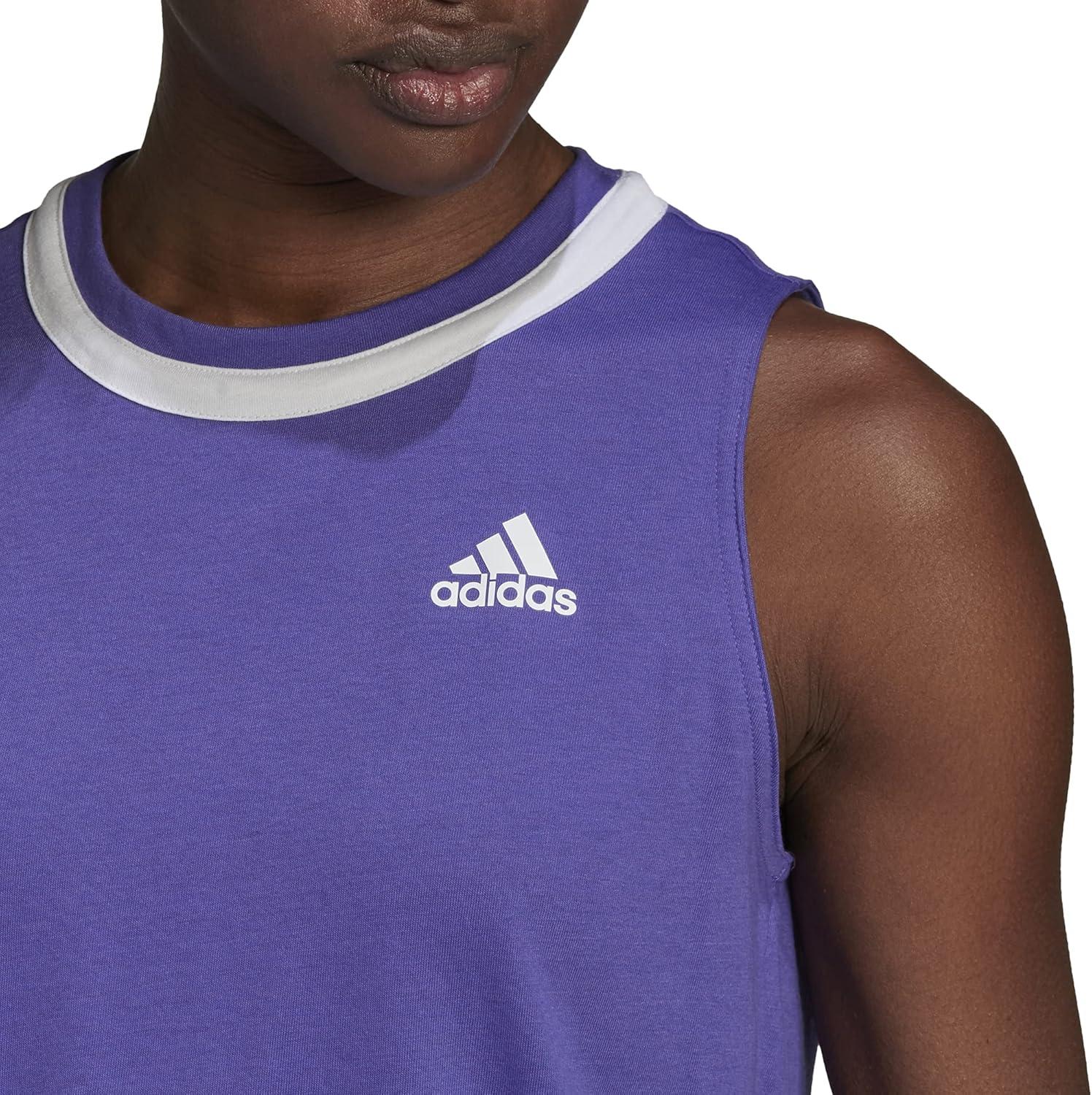 imageadidas Womens Club Knotted Tennis Tank TopPurpleWhite