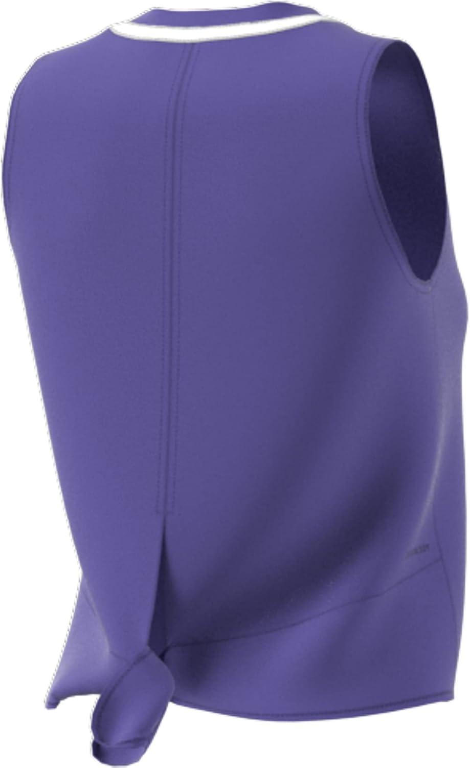 imageadidas Womens Club Knotted Tennis Tank TopPurpleWhite