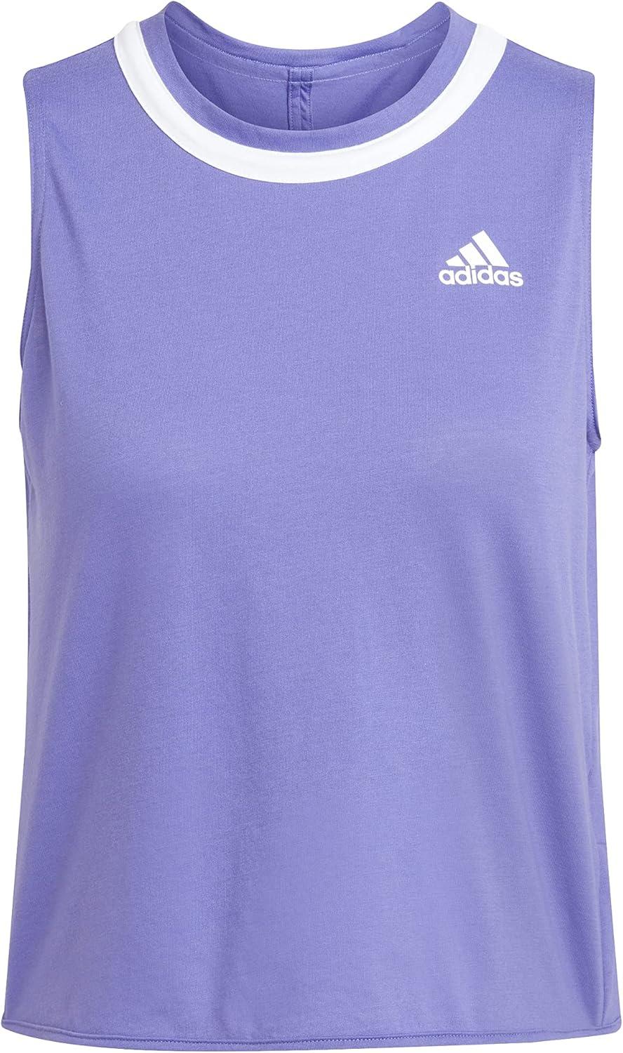 imageadidas Womens Club Knotted Tennis Tank TopPurpleWhite
