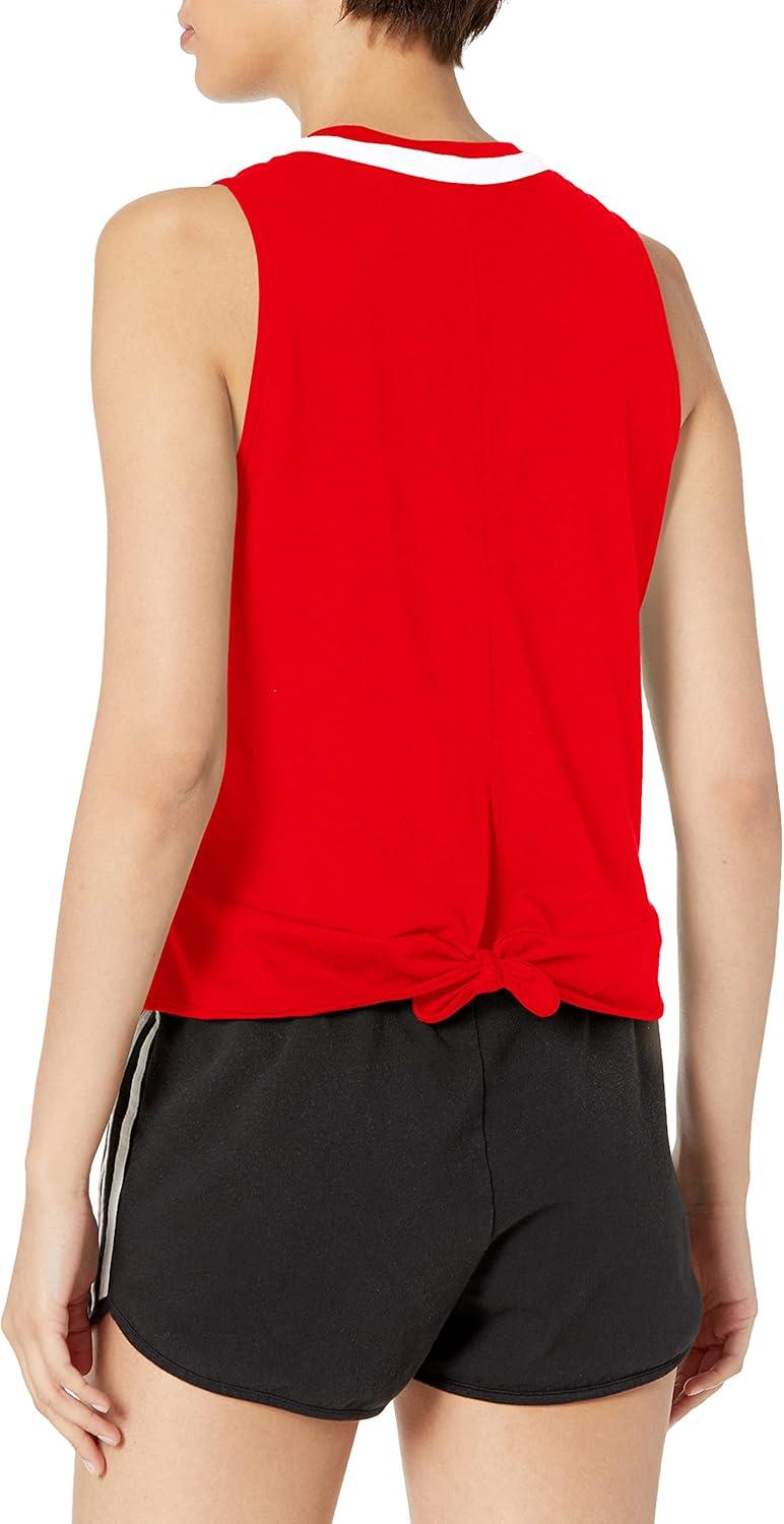 imageadidas Womens Club Knotted Tennis Tank TopVivid RedWhite