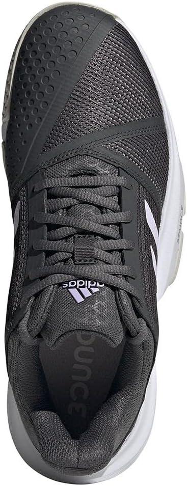 imageadidas Womens Courtjam Bounce Tennis ShoeGreyPurple TintWhite