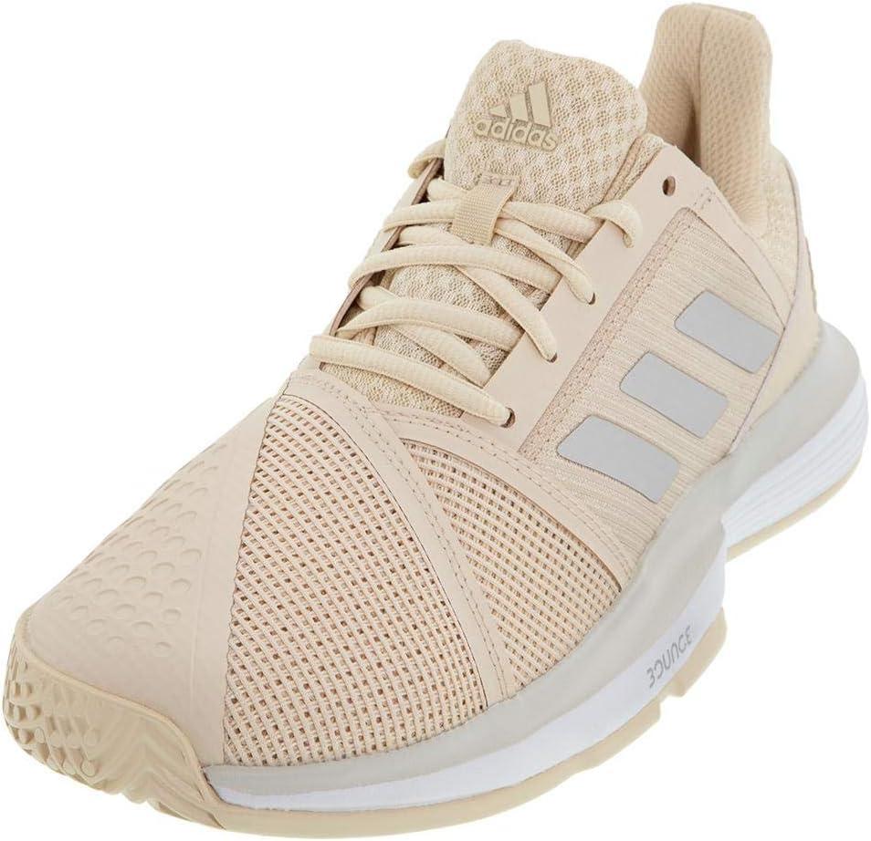 imageadidas Womens Courtjam Bounce Tennis ShoeLinenGreyWhite