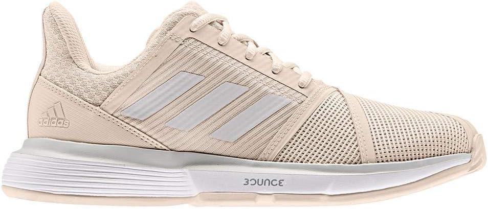 imageadidas Womens Courtjam Bounce Tennis ShoeLinenGreyWhite