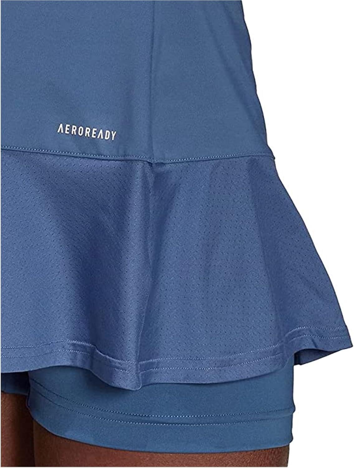 imageadidas Womens Tennis Dress AeroreadyCrew BlueAcid Yellow