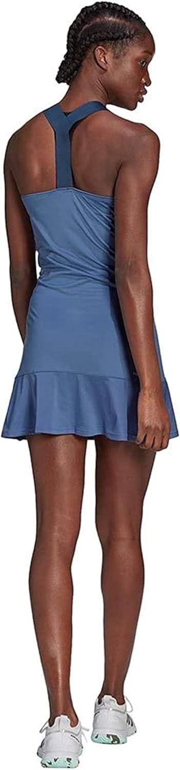 imageadidas Womens Tennis Dress AeroreadyCrew BlueAcid Yellow