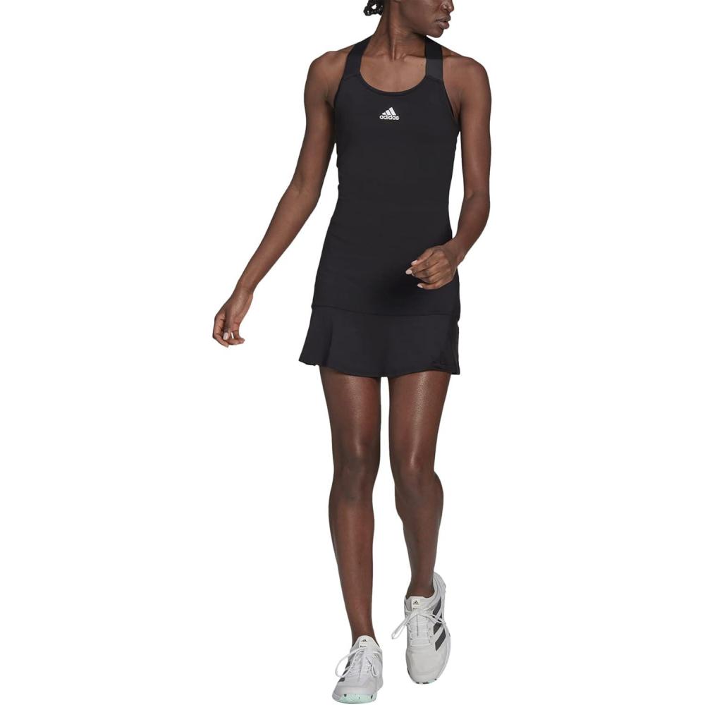 imageadidas Womens Tennis Dress AeroreadyBlackWhite
