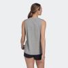 imageAdidas Womens BlackWhite Big Logo Tank Top  MediumMedium Grey HeatherWhite