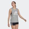 imageAdidas Womens BlackWhite Big Logo Tank Top  MediumMedium Grey HeatherWhite