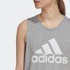 imageAdidas Womens BlackWhite Big Logo Tank Top  MediumMedium Grey HeatherWhite