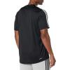 imageadidas Mens Aero 3S Crew Neck Short Sleeve Athletic Training Casual Tops Casual  WhiteBlackWhite