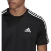 imageadidas Mens Aero 3S Crew Neck Short Sleeve Athletic Training Casual Tops Casual  WhiteBlackWhite