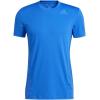 imageadidas Mens Aero 3S Crew Neck Short Sleeve Athletic Training Casual Tops Casual  WhiteGlory Blue