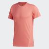 imageadidas Mens Aero 3S Crew Neck Short Sleeve Athletic Training Casual Tops Casual  WhiteSemi Flash Red