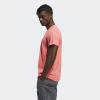 imageadidas Mens Aero 3S Crew Neck Short Sleeve Athletic Training Casual Tops Casual  WhiteSemi Flash Red