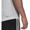 imageadidas Mens Aero 3S Crew Neck Short Sleeve Athletic Training Casual Tops Casual  WhiteWhiteBlack