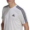 imageadidas Mens Aero 3S Crew Neck Short Sleeve Athletic Training Casual Tops Casual  WhiteWhiteBlack