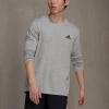 imageadidas Mens Aeroready Designed 2 Move Feelready Sport Long Sleeve TeeMedium Grey HeatherBlack