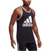 imageadidas Mens Badge of Sport Classic TankBlackWhite