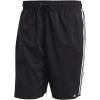 imageadidas Mens Classic 3Stripes Swim ShortsBlackWhite