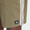 imageadidas Mens Classic 3Stripes Swim ShortsOlive Strata  White