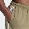 imageadidas Mens Classic 3Stripes Swim ShortsOlive Strata  White