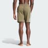 imageadidas Mens Classic 3Stripes Swim ShortsOlive Strata  White