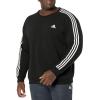 imageadidas Mens Essentials 3Stripes Fleece SweatshirtBlack