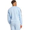 imageadidas Mens Essentials 3Stripes Fleece SweatshirtBlueBlack