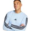 imageadidas Mens Essentials 3Stripes Fleece SweatshirtBlueBlack
