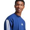 imageadidas Mens Essentials 3Stripes Fleece SweatshirtDark BlueWhite