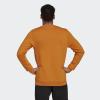 imageadidas Mens Essentials 3Stripes Fleece SweatshirtFocus OrangeWhite