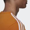 imageadidas Mens Essentials 3Stripes Fleece SweatshirtFocus OrangeWhite