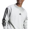 imageadidas Mens Essentials 3Stripes Fleece SweatshirtMedium Grey Heather