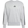 imageadidas Mens Essentials 3Stripes Fleece SweatshirtMedium Grey Heather
