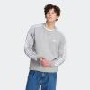 imageadidas Mens Essentials 3Stripes Fleece SweatshirtMedium Grey Heather2021