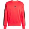 imageadidas Mens Essentials 3Stripes Fleece SweatshirtPure RubyBlack