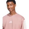 imageadidas Mens Essentials 3Stripes Fleece SweatshirtWarm ClayWhite