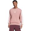 imageadidas Mens Essentials 3Stripes Fleece SweatshirtWarm ClayWhite