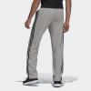 imageadidas Mens Essentials 3Stripes Regular Tricot PantsMedium Grey Heather