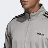 imageadidas Mens Essentials 3Stripes Tricot Track JacketSolid GreyCore Black