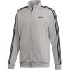 imageadidas Mens Essentials 3Stripes Tricot Track JacketSolid GreyCore Black