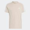 imageadidas Mens Essentials Single Jersey 3Stripes TShirtWonder Beige