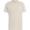 imageadidas Mens Essentials Single Jersey 3Stripes TShirtWonder Beige